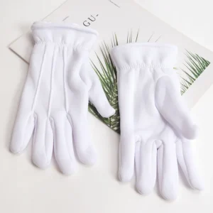 Guanti invernali addensati da uomo e donna, guanti termici in cotone di colore bianco caldo, etichetta formale, guanti uniformi da smoking, guanti da ciclismo 1