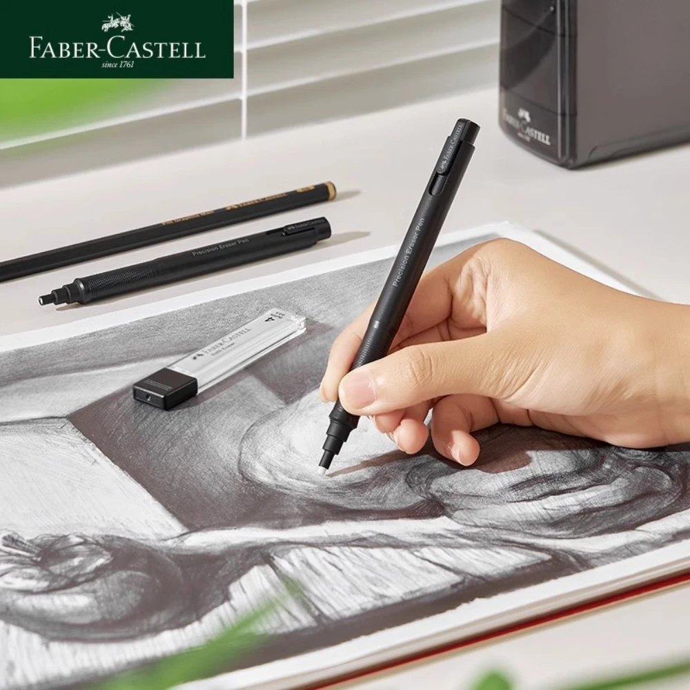 Faber-Castell Gomma per matita automatica retrattile Gomma per matita ad alta precisione Strumenti per la correzione della gomma per matita Cancelleria per ufficio scolastico 3