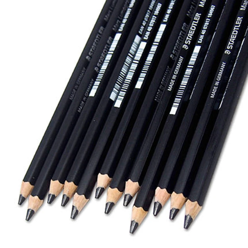 12 pcs Staedtler 100B matita matite da disegno professionali matite per schizzi per studenti matita a carbone forniture per ufficio di cancelleria per la scuola 5