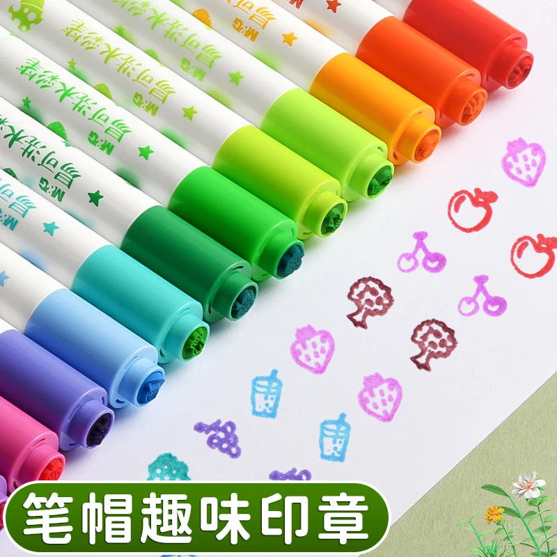 Matite acquerello per bambini lavabili M&G 36 colori con timbro/pennino conico per il disegno della scuola materna e la pittura a mano 5