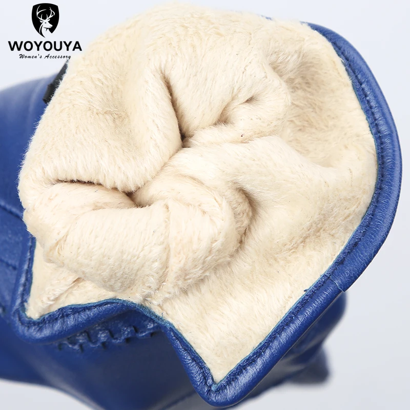 Guanti in pelle touch screen, guanti in pelle di fascia alta da donna, guanti invernali in vera pelle, mantengono caldi guanti in pelle da donna-2226 5