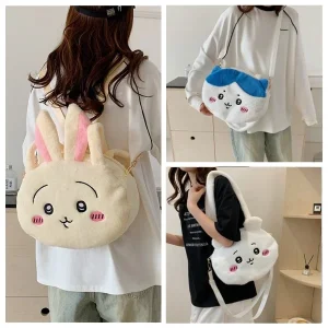 Tre usi Chiikawa carino peluche borsa a tracolla zaino Hachiware Usagi zaino grande capacità zainetto accessori regalo 1