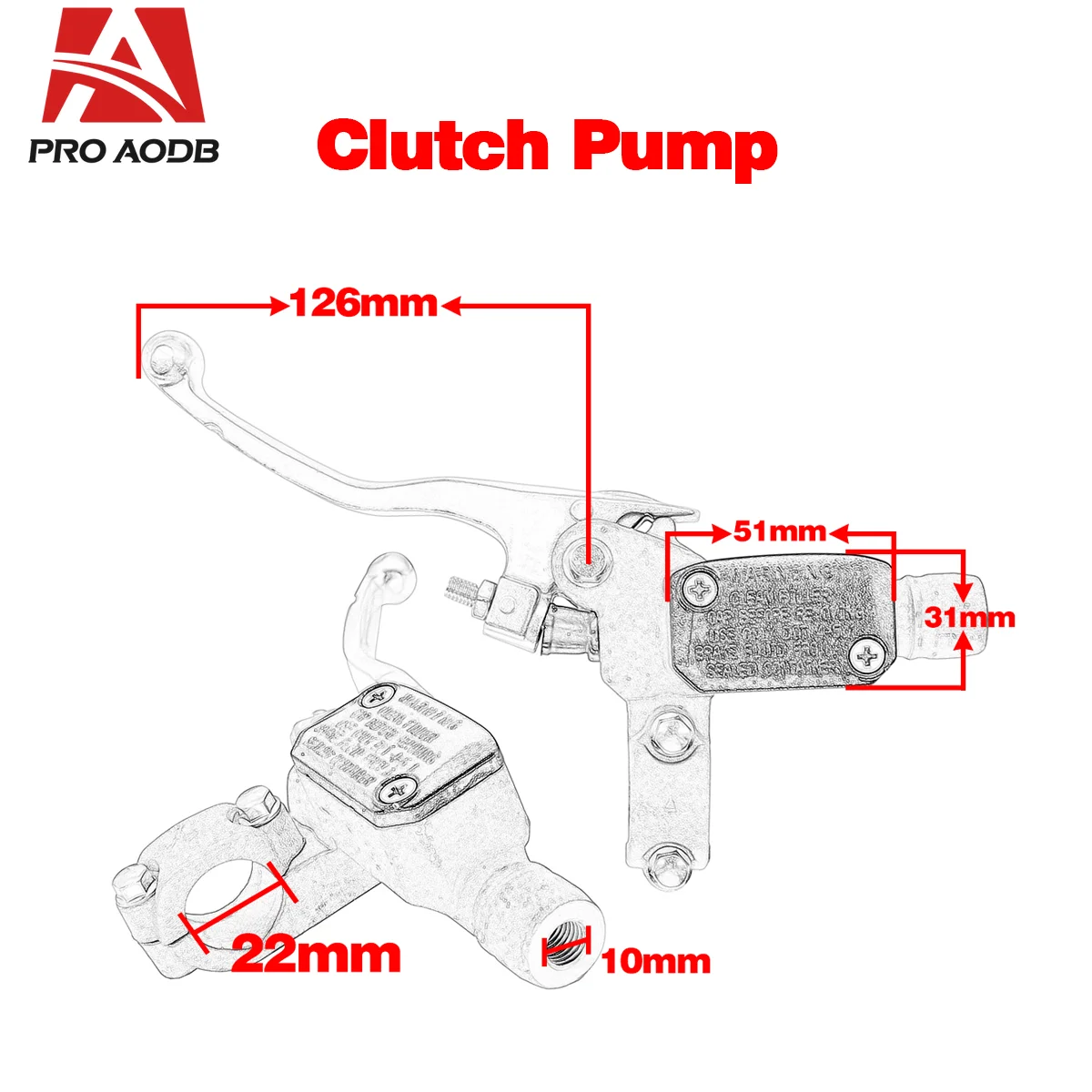 7/8 22 millimetri Moto Idraulico Cilindro Maestro del Freno Pompa Frizione Per KTM Husqvarna Gas Gas 250 300 EC EX MC Moto Accessori 4