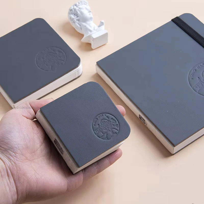 Quaderno per schizzi ad acquerello pronto per i viaggi, mini diario artistico portatile in carta dalla struttura media rilegata in pelle da 300 g per studenti e artisti 1