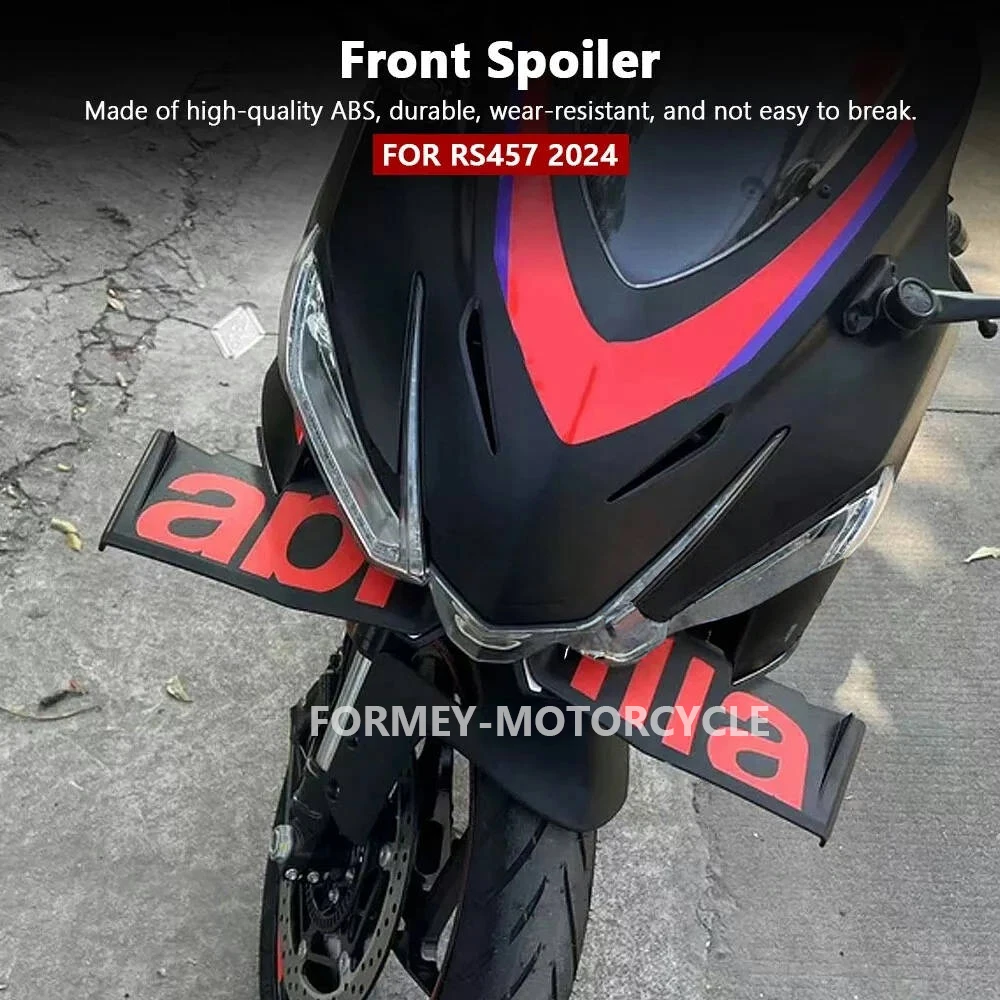 Accessori moto Parti Logo ABS Carenatura anteriore Winglets Protezione aerodinamica Spoiler Kit per Aprilia RS 457 RS457 rs457 2024 2