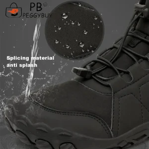 Stivali da neve a piedi nudi Scarpe alte a piedi nudi Stivaletti minimalisti impermeabili Stivaletti invernali termici casual per escursionismo e arrampicata 1