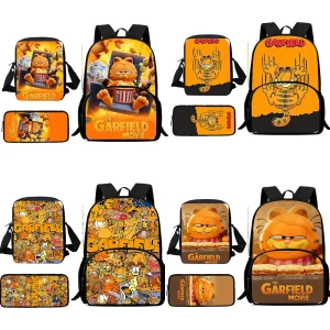 Set da pezzi carino per G-Garfields zaini per bambini borsa a tracolla astuccio per alunni borse da scuola di grande capacità per ragazzi ragazze miglior regalo 1