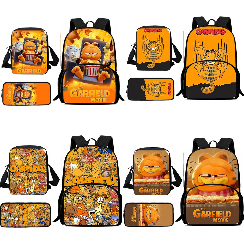Set da pezzi carino per G-Garfields zaini per bambini borsa a tracolla astuccio per alunni borse da scuola di grande capacità per ragazzi ragazze miglior regalo 1