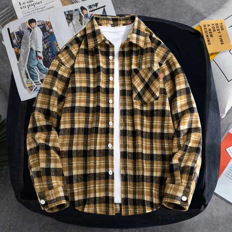 Camicie scozzesi in flanella da uomo di grandi dimensioni 9XL manica lunga oversize top uomo sciolto autunno inverno 69% cotone streetwear più grande casual 3