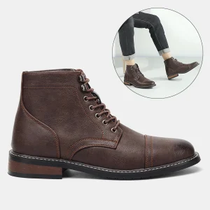 Stivali da uomo Moda Comodo Retro 2025 Stivali di marca di alta qualità in pelle 1