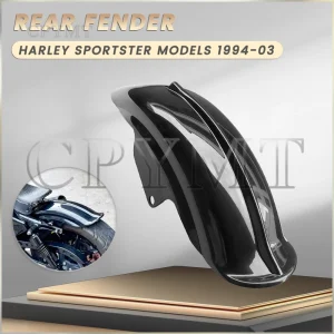 Parafango posteriore universale per moto ABS nero non verniciato adatto per Bobber Racer 1994-2003 Accessori motocross 1