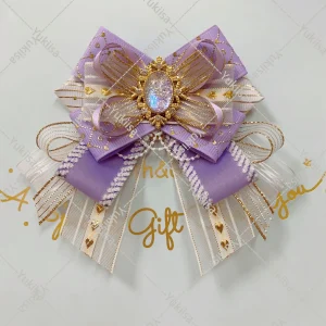 Papillon originale Spilla di lusso di fascia alta da donna Lolita Cosplay Anime Abito da ballo Camicia Accessori per abiti Colletto fatto a mano Fiori 1