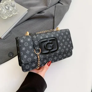 Borsa a tracolla classica in pelle di design di lusso - Elegante pochette vintage con logo a lettera Elegante borsa shopper da donna 1