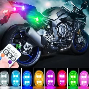 2/4/6 pezzi telecomando senza fili LED luce stroboscopica per auto moto bici drone scooter anti-collisione lampada di avvertimento flash 1