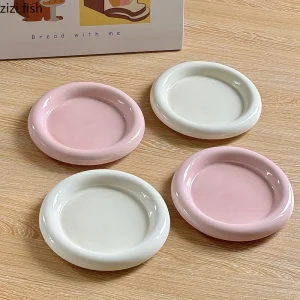 Piatto da colazione stile crema Piatto da dessert per torta in ceramica Piatto da sushi Piatti da portata Stoviglie da cucina molecolare per ristorante 1