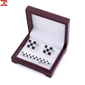 10 pezzi gemelli da uomo scatola portaoggetti per cravatte spilla da sposa in pelle Pu spilla per capelli regalo Mini scatola da viaggio collezione di espositori per gioielli 1