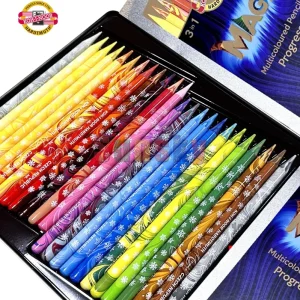 Koh-I-Noor progressso Set di matite colorate senza legno, ricco, pigmentato, tinta unita incastonato in lacca, eccellenti proprietà di Laydown 1