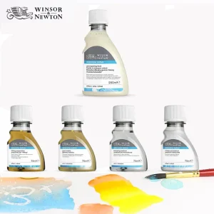 Winsor & Newton Acquerello Medio Bottiglia da 75 ml (2,5 once) Granulazione Media / Fluido per mascheratura artistica / Miscelazione / Gomma araba / Bue Gall 1