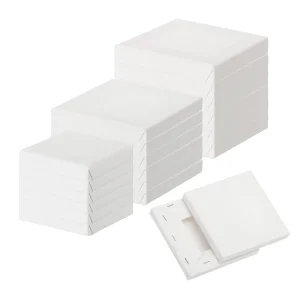 6-40 pezzi bianco quadrato vuoto artista tela bordo di legno di pino cornice cotone artista tela per pittura a olio acrilico acquerello 1