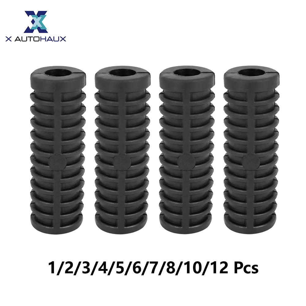 Uxcell 12 mm di diametro in gomma antiscivolo poggiapiedi pedale copertura pedana guscio nero per moto 1