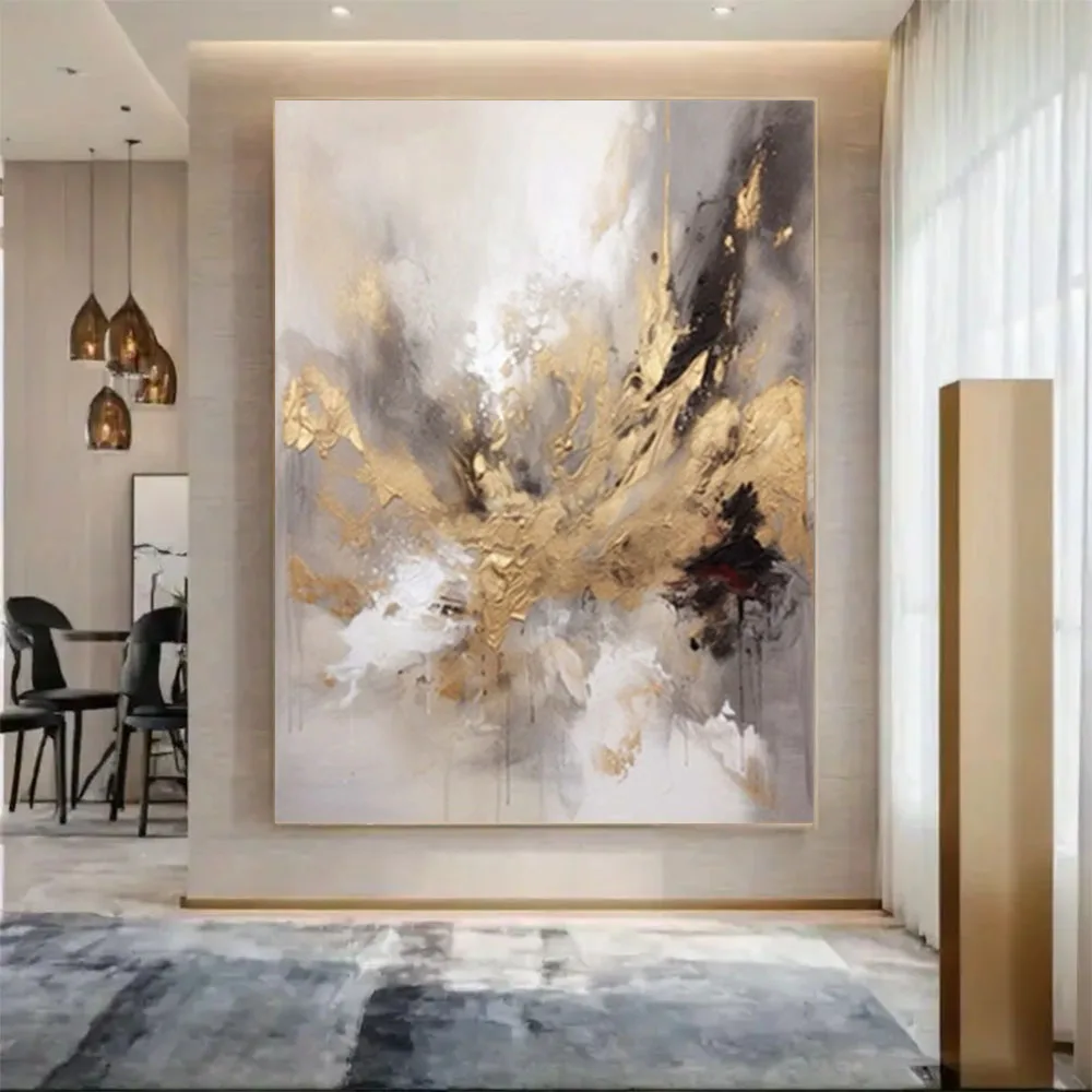 Nuovo design Verticale Pittura a olio astratta 100% Fatti a mano Famose immagini su tela Copia Blue Ocean Modern Wall Art per la decorazione domestica 6