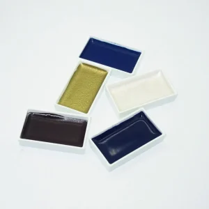 ZIG Kuretake Colori ad acquerello Pittura professionale solida Big Pan Oro Argento Giappone 504-906 1