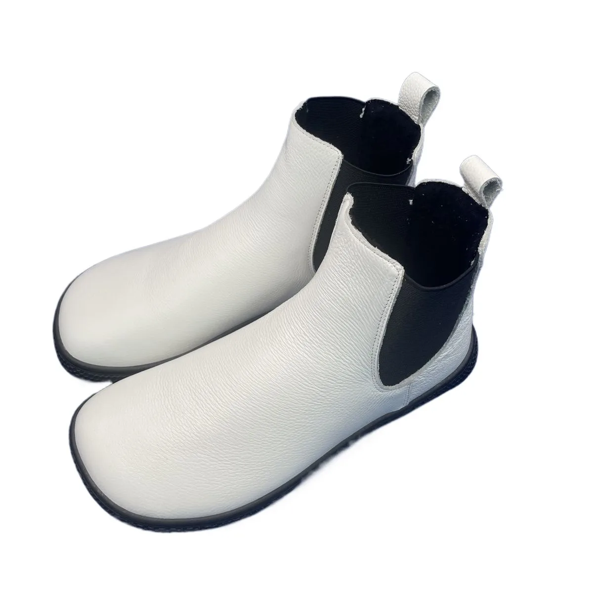 Tipsietoes Chelsea Stivali autunnali in vera pelle di mucca a piedi nudi con fodera in lana all'interno per le donne Scatola con dita dei piedi più larghe Leggera 4