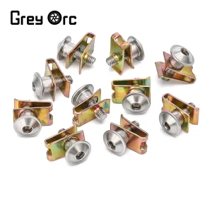 Self Tapping Motorcycle Fixing Screws Fasteners Rustproof Metal U-shaped Clamps Moto Engine Undertray Splash Shield Guard Bumper 1