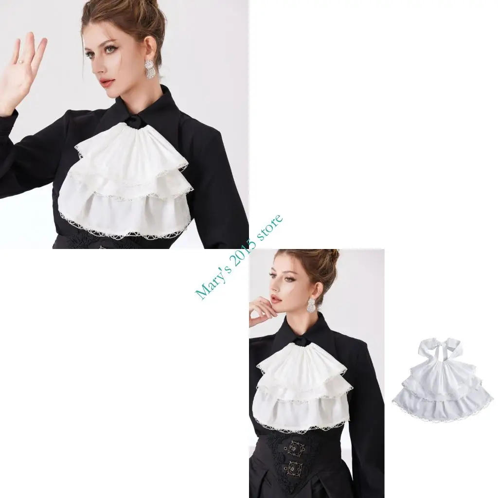 E15f Laceup Collaro in finto colletto decorativo rivestimento in pizzo Design Woman Neckpiece 1