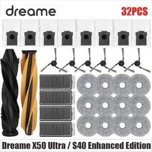 Dreame X50 Ultra / S40 Parti per aspirapolvere in edizione migliorata Rullo principale Spazzola laterale Filtro Hepa Sacchetto per la polvere in tessuto 1