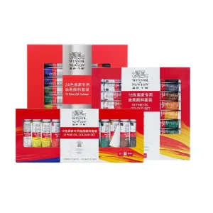 Autentico set di pittura a olio per artista Winsor Newton 12/18/24 colori pigmenti per pittura a olio 12ml tela per pittura a olio per corpo pesante resistente alla luce 1