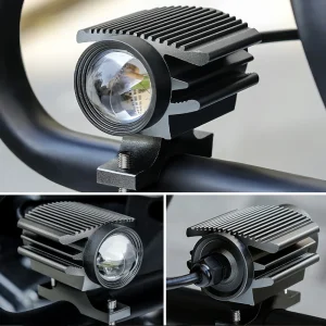 Fendinebbia per moto auto doppio colore Led faretti per fari proiettore faro ATV Scooter per accessori per lampade ausiliarie 80W 1