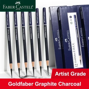 5/6PCS Faber Castell Goldfaber Carbone Grafite Set di schizzi EX-Soft Matite medie dure per disegnare schizzi Ombreggi artisti 1