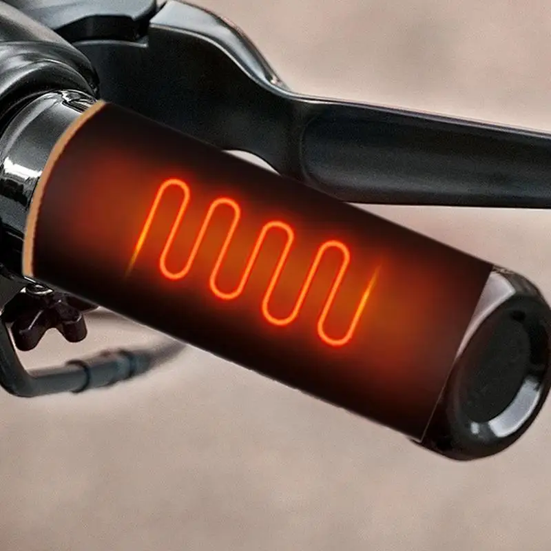 Manopole riscaldate per moto Manopole riscaldate per moto Copertura per impugnatura riscaldata USB Manubrio riscaldanti Kit di riscaldamento rapido termorestringente 2