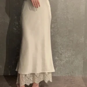 Pizzo impiombato Ropa Mujer Vita alta Gonna a coda di pesce Gonne a sirena Giappone Elegante Faldas Feminino Donna sexy 2025 Vestiti 1