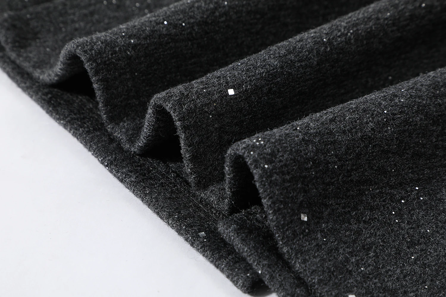 Gonna a trapezio da donna con paillettes in lana vintage autunno inverno 2025 Nuova gonna a tubino da ufficio con cerniera divisa posteriore a vita alta femminile 6