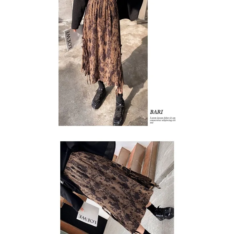 Gonna a fessura in velluto a coste retrò Gonna longuette versatile dimagrante invernale a vita alta da donna 5