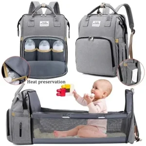 Borsa per mamma borsa per pannolini per portabottiglie da esterno borsa estesa multifunzionale borsa per l'alimentazione del sonno del seggiolino per bambini zaino di grande capacità 1