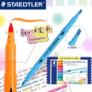 10 pz/set Nuova Germania STAEDTLER Evidenziatore A Doppia Testa 3620 TB10 Gli Studenti Usa Scrittura Mark Punti Chiave Vernice Materiale Scolastico 1