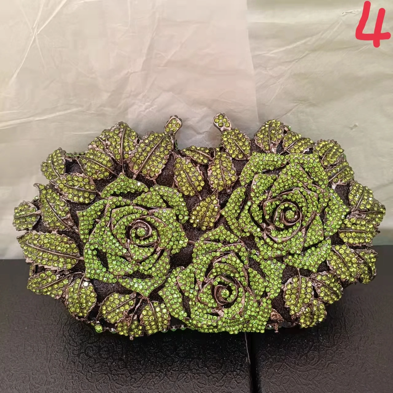 Pochette per soldi con pietre Color argento dorato pochette in cristallo da donna borse da sposa borsa da Cocktail per Cocktail da Cocktail 4