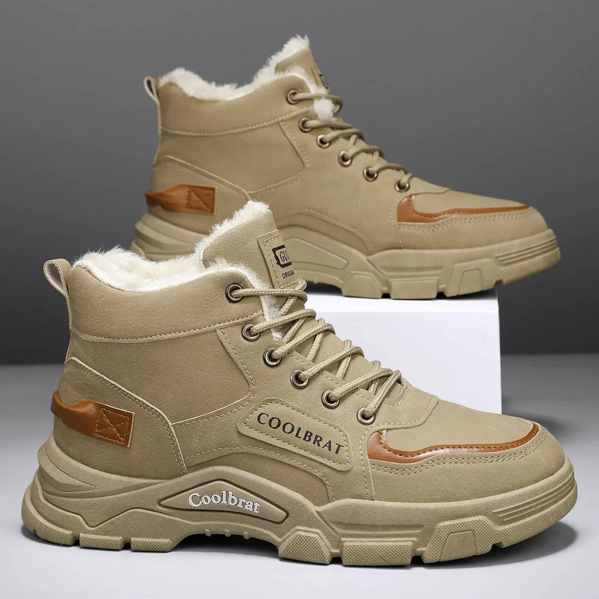 2025 nuovo stile, trendy, alla moda, stivali di cotone, caldi, resistenti all'usura, comodi, semplici 1