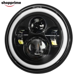 Faro moto LED da 7 pollici per Harley Touring Ultra Classic Electra Street Glide Road King Yamaha Faro moto 1