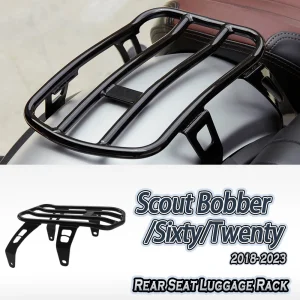 Sedile posteriore del motociclo Portapacchi Supporto in acciaio Fender Shelf Parti Accessori per Indian Scout Bobber Sixty Twenty 2018-2023 1