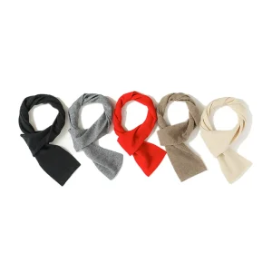 Sciarpa di lana unisex Autunno Inverno Uomo Donna Sciarpa con foro incrociato Versatile caldo solido Casual Sciarpa classica lavorata a maglia in lana merino al 100% 1