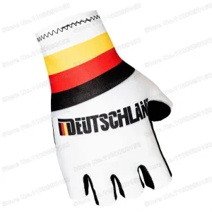 2022 Germania Squadra Guanti da ciclismo Bianco Bicicletta Gel Guanti mezze dita Uomo Bici da strada Jersey MTB Fahrradandschuh Fahrradbekleidung 1