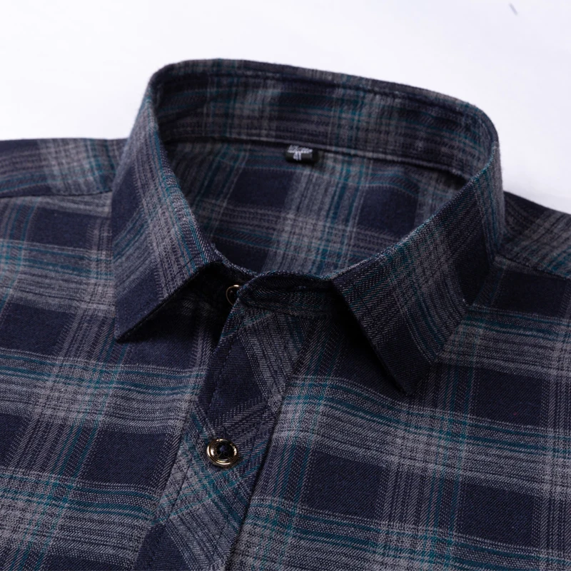 2024 camicia a quadri da uomo di nuova moda manica lunga in cotone vestibilità regolare uomo camicie di flanella casual per il tempo libero autunno camicetta maschile abbigliamento 3