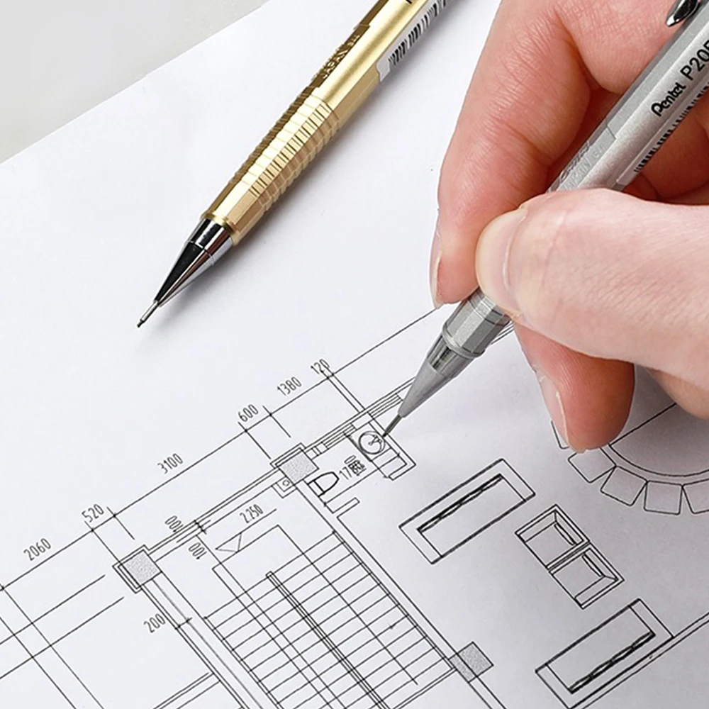 1 pz Giappone Pentel Matita Meccanica P205 per Clena 0.5mm Matita Attività Centro Basso Studente Disegno Forniture di Arte di Cancelleria 3