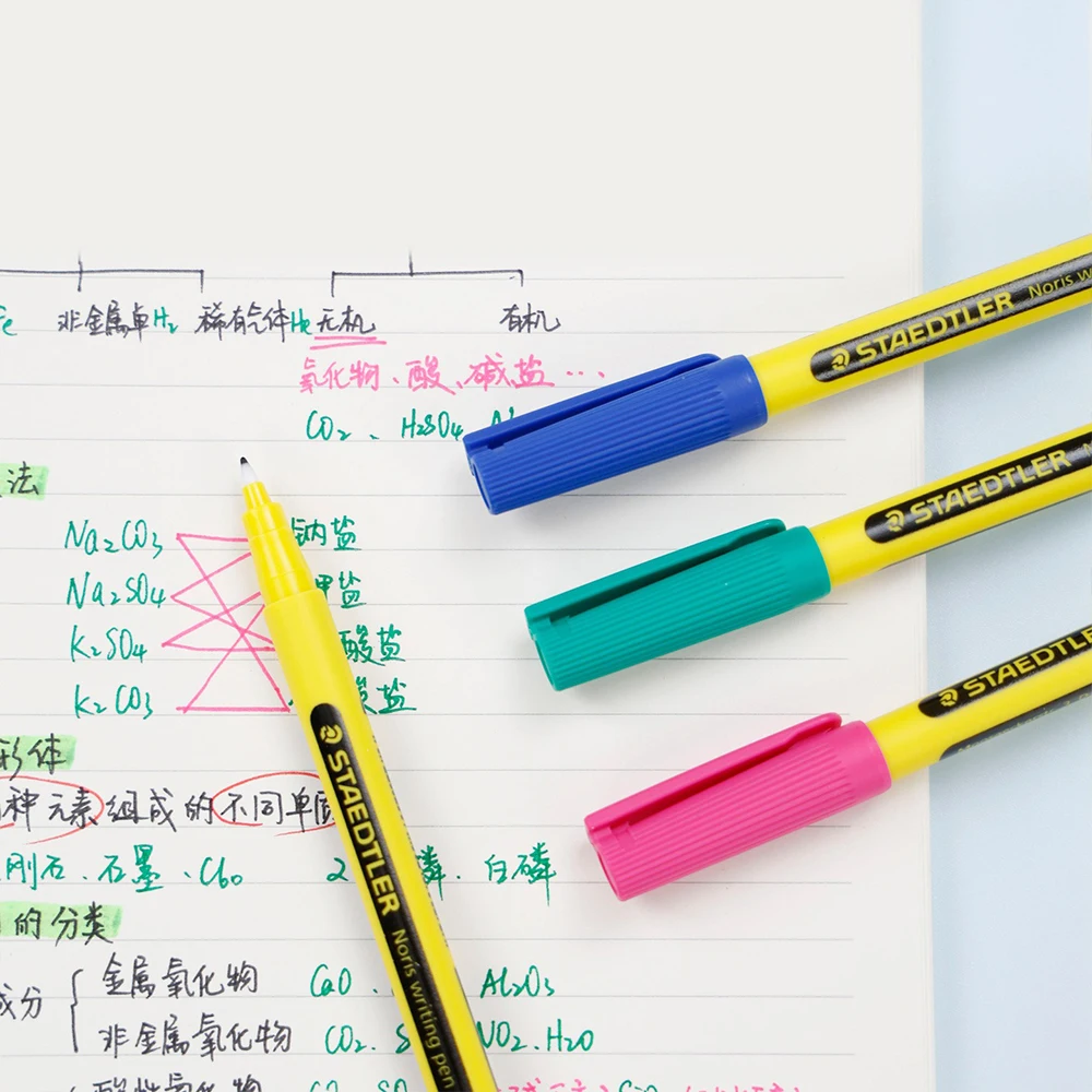 3 pezzi nuovi penne gel STAEDTLER 307 per la scrittura punto chiave firma 0,6 mm grande capacità cancelleria per ufficio scolastico ad asciugatura rapida 3