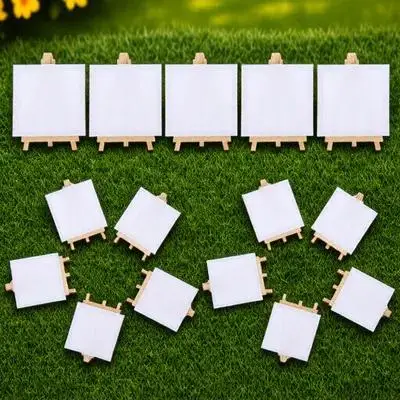 15 set set di cavalletti per pittura mini supporto per tela tavolo da disegno artistico in legno per olio acrilico acquerello tavolo artigianale fai da te supporto per artista 1