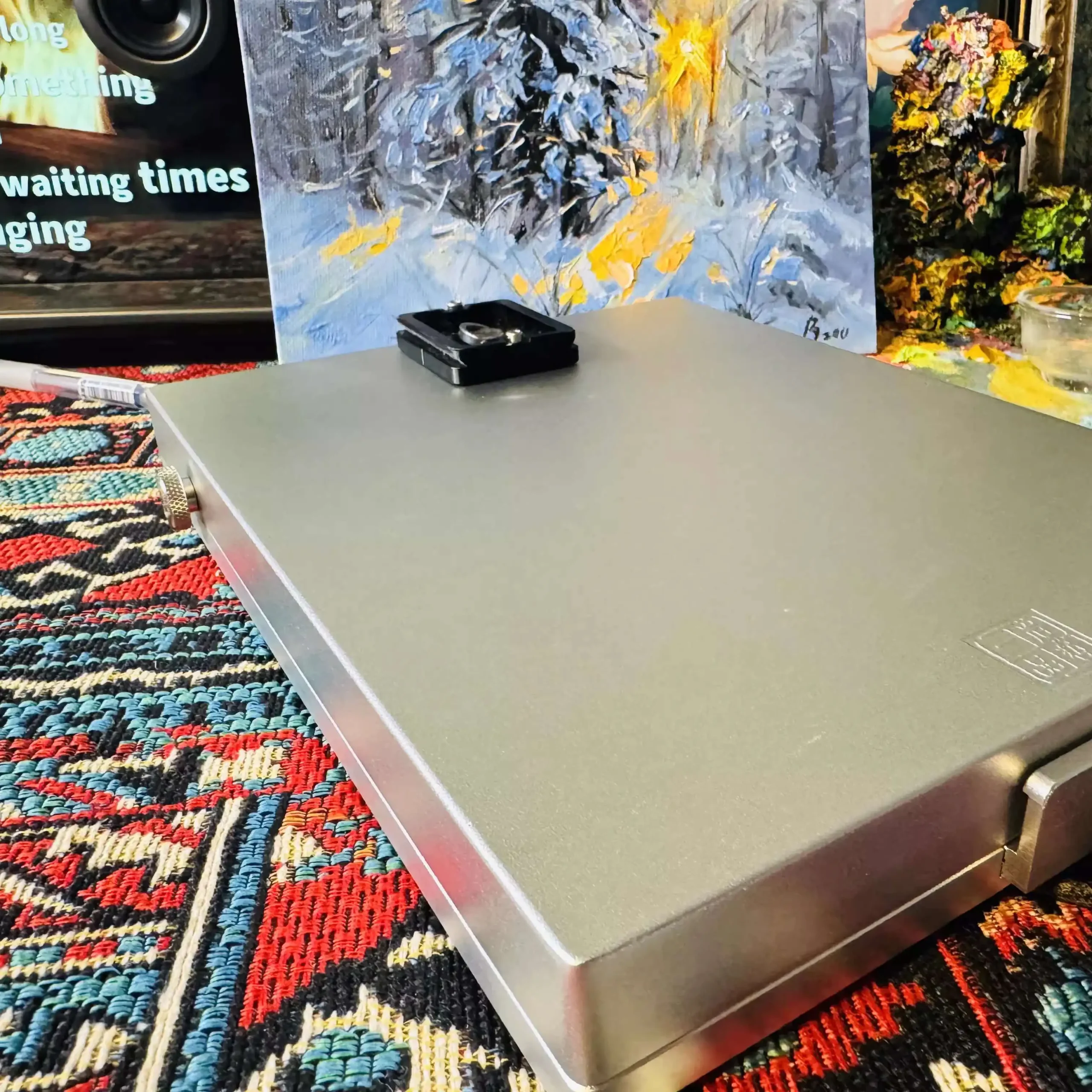 Cavalletto per scatola per pittura a olio regolabile portatile per esterni in lega di alluminio puro di fascia alta 5